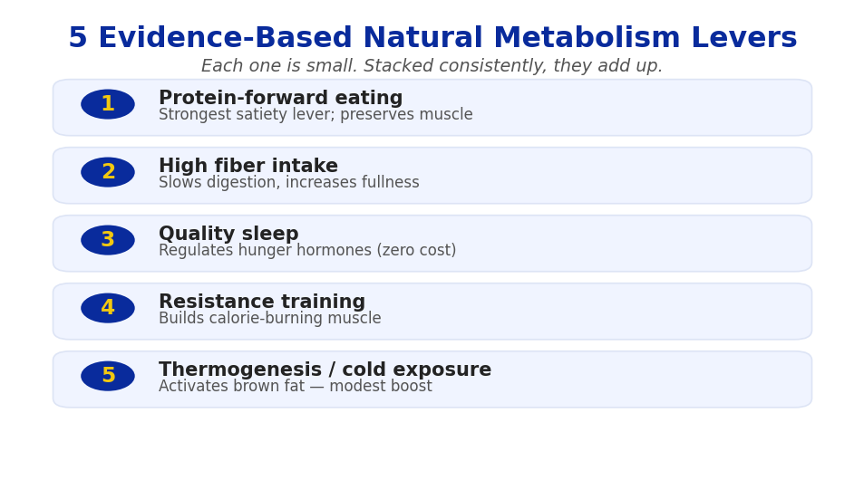 The real levers that drive metabolism and weight loss: diet, muscle, sleep, and activity