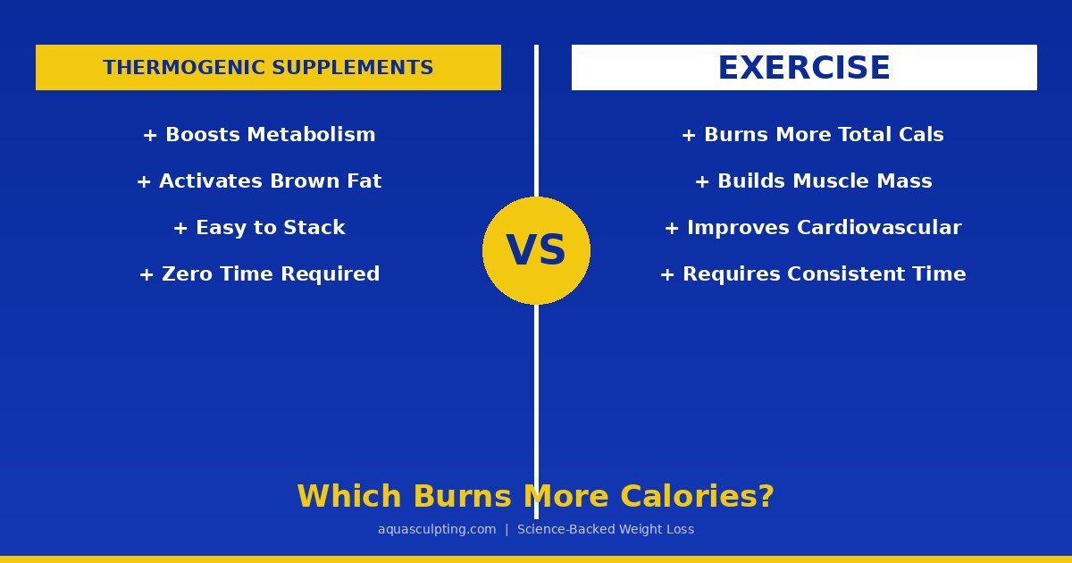 Thermogenic supplements vs exercise — AquaSculpting.com